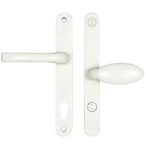 Mila Pro Secure TS007 2* Lever Moveable Pad UPVC Multipoint Door Handles - 92/62mm PZ Sprung 212mm Screw Centres