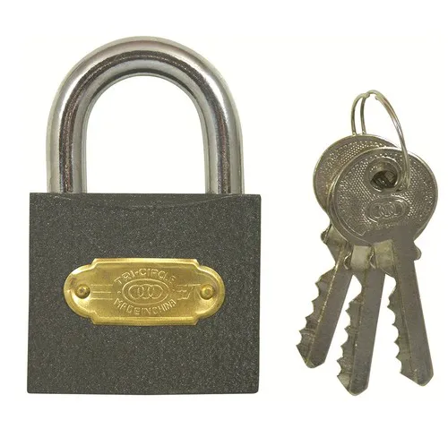 Tri Circle 63mm Iron Padlock - Open Shackle