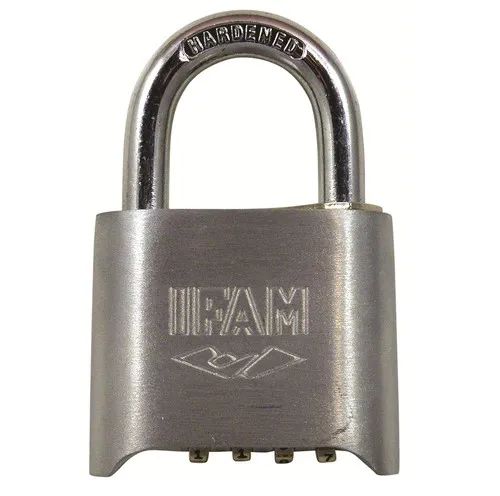 Ifam 50mm Open Shackle Combination Chrome Padlock