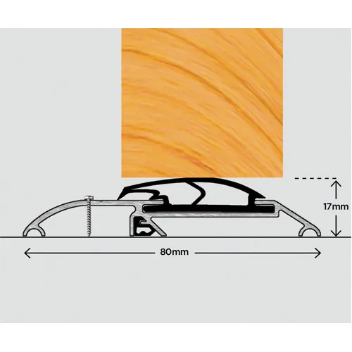 Exitex ERD Rain Deflector- Weather bar suitable for a range of inward and outward doors. Commonly used on timber doors