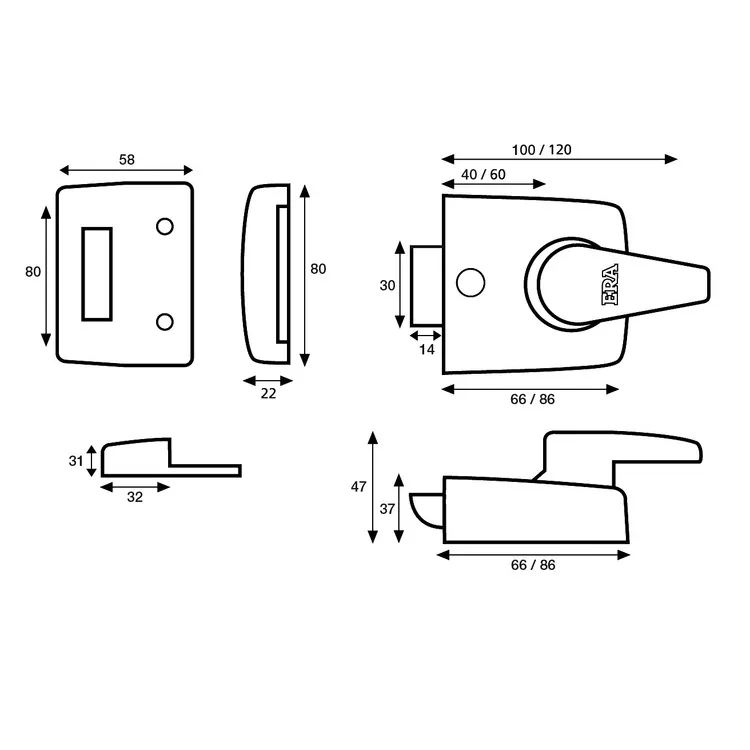 ERA 1630 Deadlocking Nightlatch