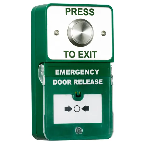 TSS Dual Press to Exit & Emergency Door Release. Stainless Steel Button.