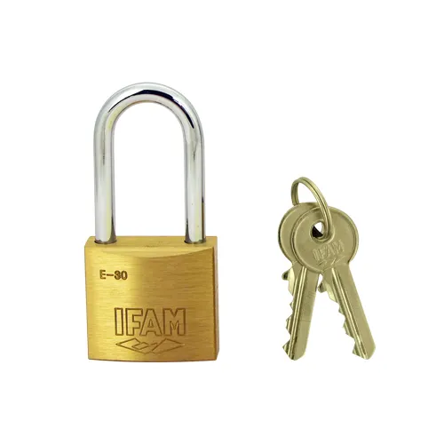 Ifam E Series 30mm Long Shackle Brass Padlock