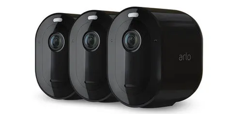 Arlo Pro 4 3-Cam Kit Glossy - Black