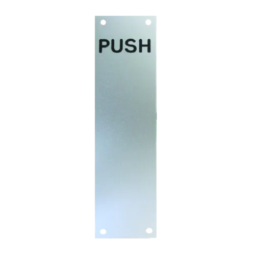 ASEC Push/Pull Engraved Finger Plate75mm Width x 1.2mm Depth (SSS) Satin Stainless Steel