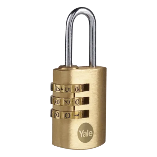 YALE Y150B Brass Open Shackle Combination Padlock