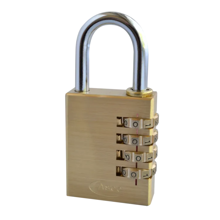 ASEC Brass Open Shackle Combination Padlock