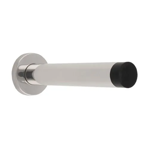 EuroSpec DSW1019BSS EUROSPEC 150 x 22mm - wall mounted doorstop on rose - concealed fix - polished stainless Steel  (LEAD TIME: 2-3 DAYS)