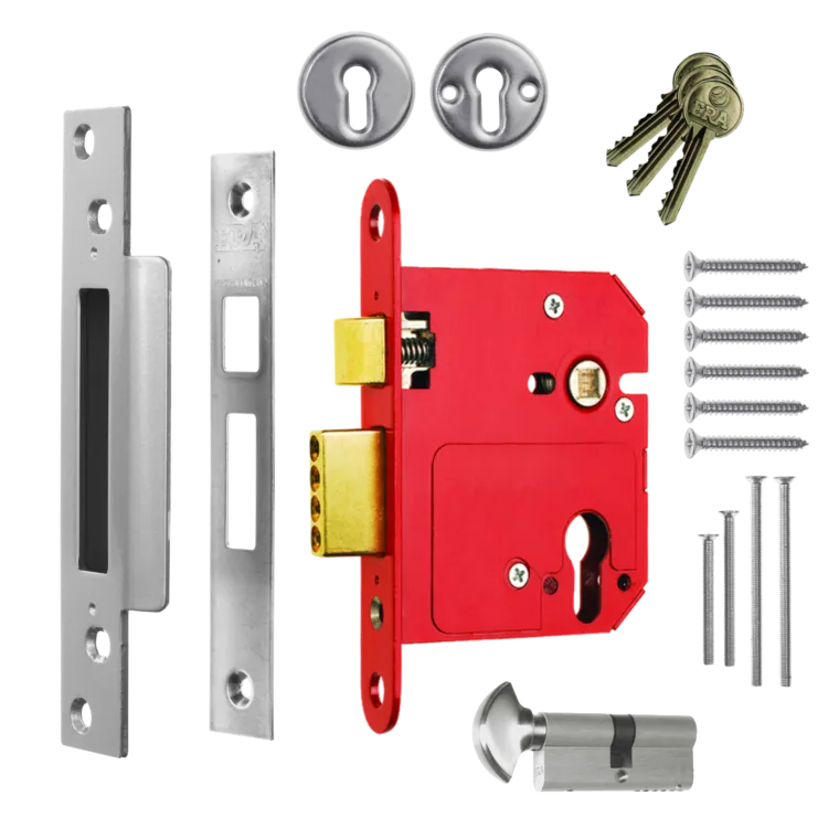 ERA 334 Fortress Fortress BS BS Euro Keyless Egress Key & Turn Sashlock With Cylinder