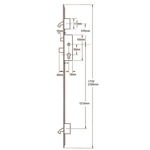 Winkhaus AV2 Latch Deadbolt 2 Hooks Multipoint Door Lock - Heritage Autolocking