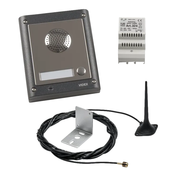 VIDEX GSM4K-1S/4G 1 Way Surface Mounted Audio GSM Kit