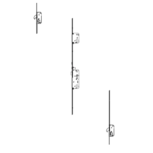 WINKHAUS AV4-F Heritage 2070 Auto Locking Latch & Deadbolt 20mm Radius 1770mm Length 2 Hook