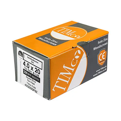 Solo Chipboard & Woodscrew SQ-Pan 20mm Length