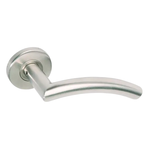 BRITON Curved Mitred Lever on Rose with Round Bar