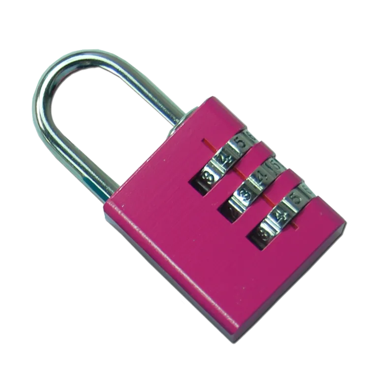 ASEC Coloured Aluminium Open Shackle Combination Padlock