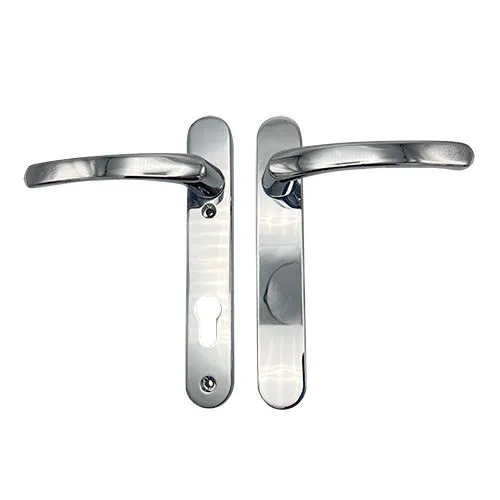 TSS Blank External Lever Lever French Door Multipoint Handles – 92mm PZ Sprung 122mm Screw Centres