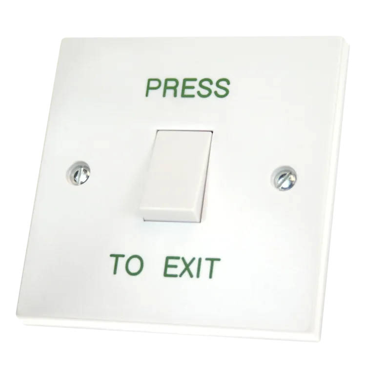 ASEC White Momentary 1 Gang Exit Switch