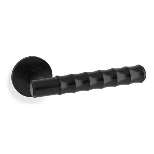 Alexander & Wilks AW225BL Spitfire Bamboo Lever on Rose - Black (LEAD TIME: 2-3 DAYS)