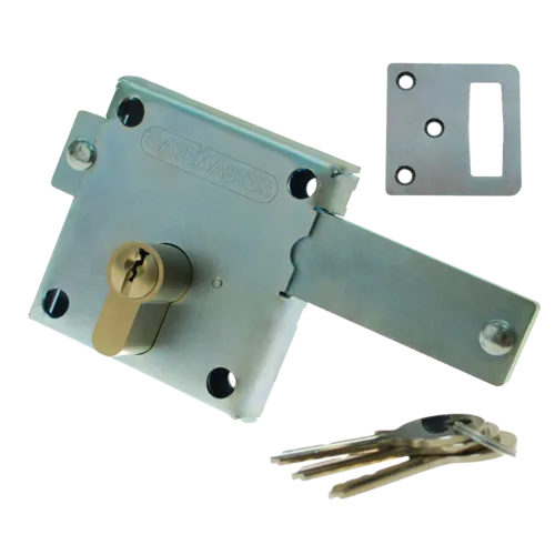 GATEMASTER Long Throw Gate Locking Bolt With Cylinder