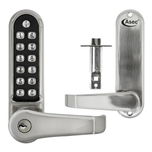 ASEC AS4300 Series Lever Operated Easy Code Change Digital Lock With Key Override & Optional Free Passage