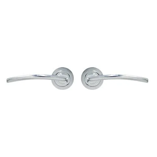 TSS Golf Lever Handle on Round Rose Door Furniture