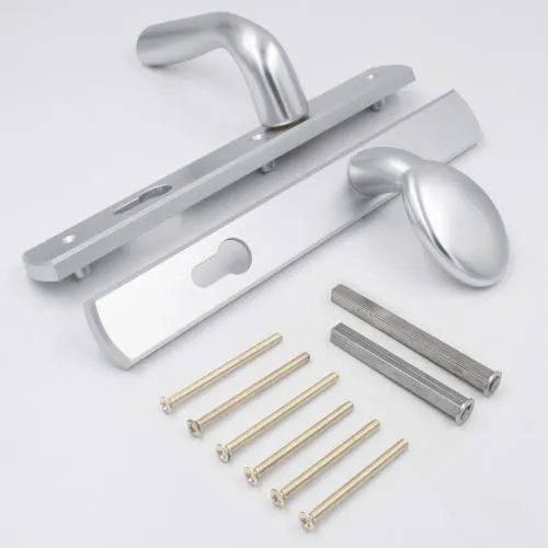 Winkhaus Palladio Lever Fixed Pad UPVC Multipoint Door Handles - 92mm PZ Unsprung 215mm Screw Centres