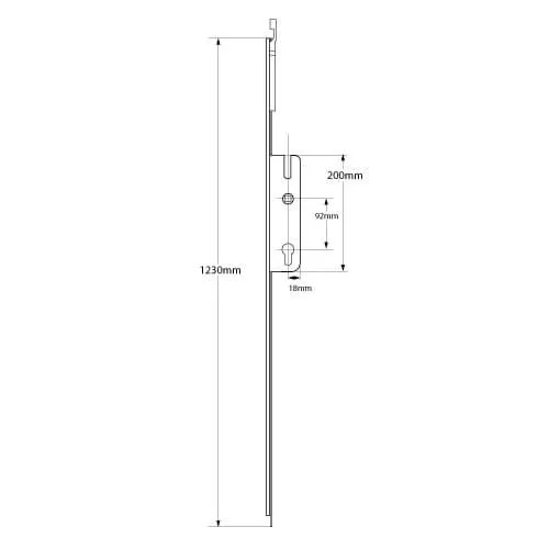 Elite Lift Lever French Door Passive Lock - Shootbolt Compatible