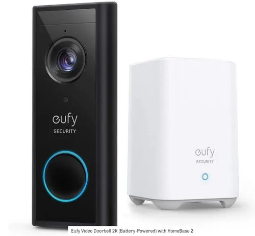 Eufy Video Doorbell 2K (Battery-Powered) with HomeBase 2