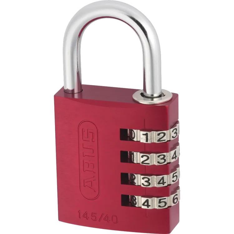 ABUS 145 Series Coloured Aluminium Combination Open Shackle Padlock