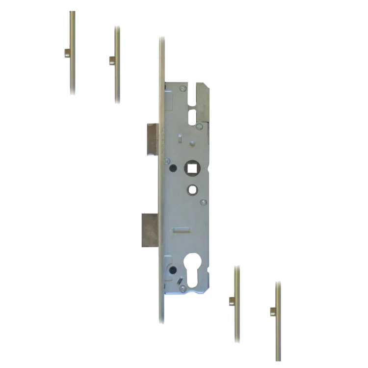 KFV Lever Operated Latch & Deadbolt `U` Rail - 4 Roller