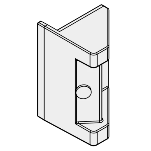 EXIDOR 406B Centre Latch Keep To Suit 400 Series With Rebated And Single Doors