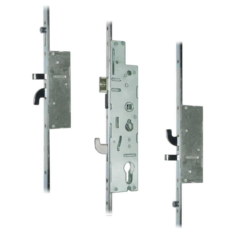 FULLEX XL Lever Operated Latch & Hookbolt With 44mm White Faceplate 2 Hook & 2 Anti-Lift