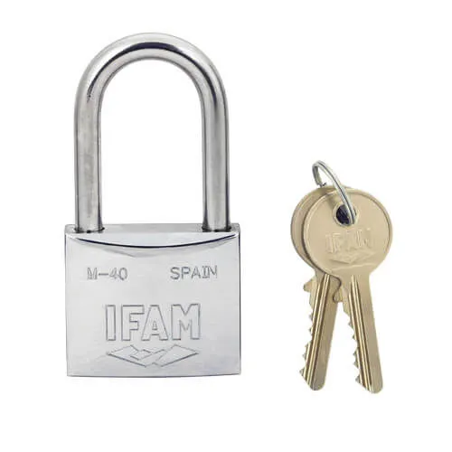 Ifam M40 40mm Marine Padlock - Long Shackle