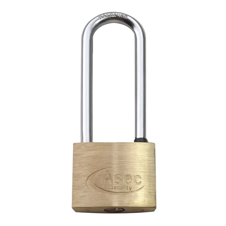 ASEC KD Long Shackle Brass Padlock