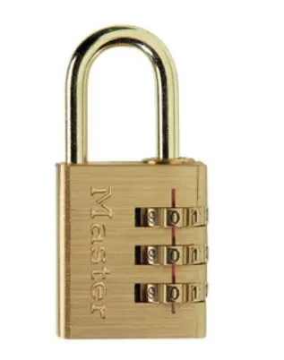 Master 630EURD 30mm Open Shackle Combination Brass Padlock