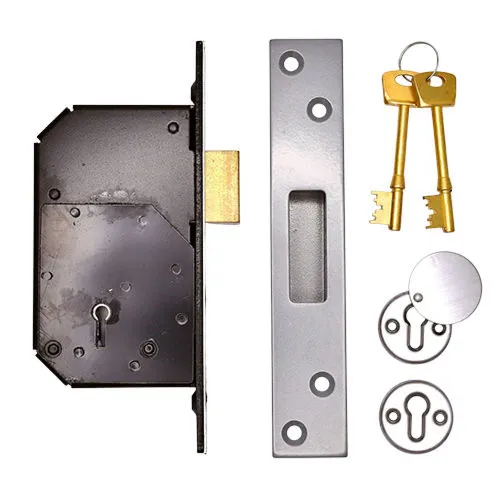 Zoo 5 Lever Upright Mortice Deadlock Satin