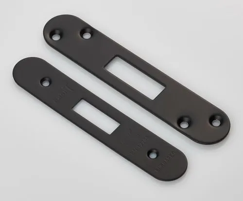 EuroSpec FSF5007MB/R Forend Strike & Fixing Pack to suit Architectural Deadlocks (EDS/LDS) Radius (LEAD TIME: 2-3 DAYS)
