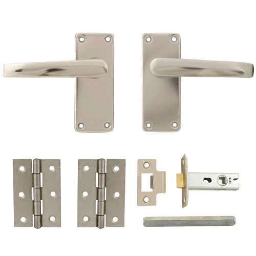 TSS Aluminium Door Handle, Tubular Latch & Hinge Packs