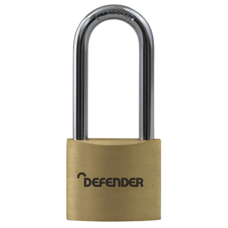 DEFENDER Brass Long Shackle Padlock