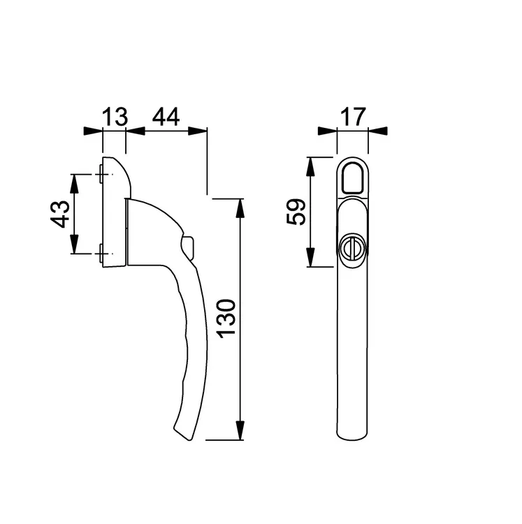 Hoppe Tokyo Inline Locking Espag UPVC UPVC Window Handles