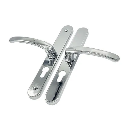 TSS Lever Lever UPVC Multipoint Door Handles - 48mm PZ - Sprung - 200mm Screw Centres