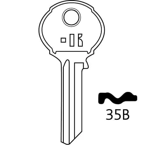 Copy Cylinder Cut Key - Brass