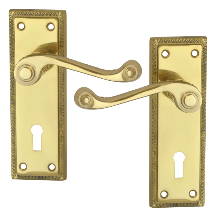 ASEC Georgian Plate Mounted Lever Lock Furniture