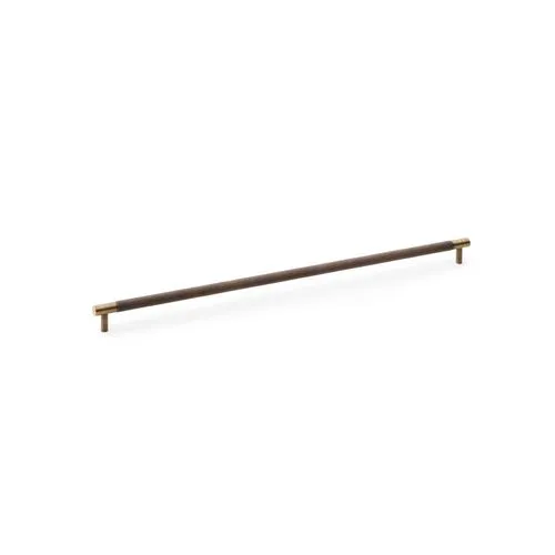 Alexander & Wilks AW810-448-AB Brunel Knurled T-Bar Cupboard Handle - Antique Brass - Centres 448mm (LEAD TIME: 2-3 DAYS)