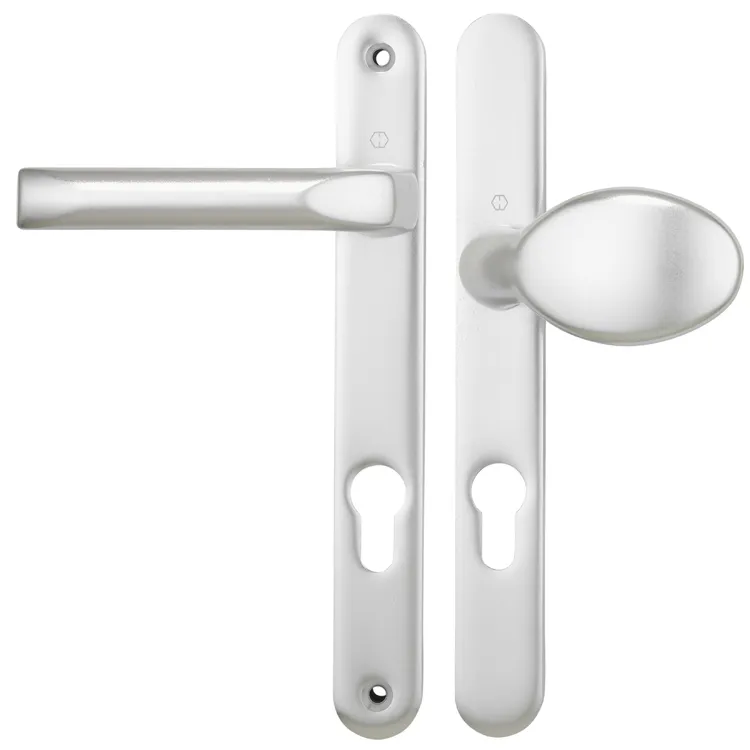 Hoppe Asgard Lever Moveable Pad UPVC Multipoint Door Handles - 92mm/70mm PZ Unsprung 205mm Screw Centres