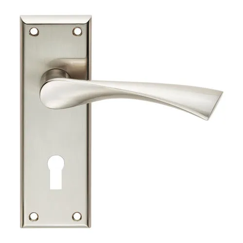 Serozzetta SZR021SN Serozzetta Venti Lever on  Lock Backplate (LEAD TIME: 2-3 DAYS)