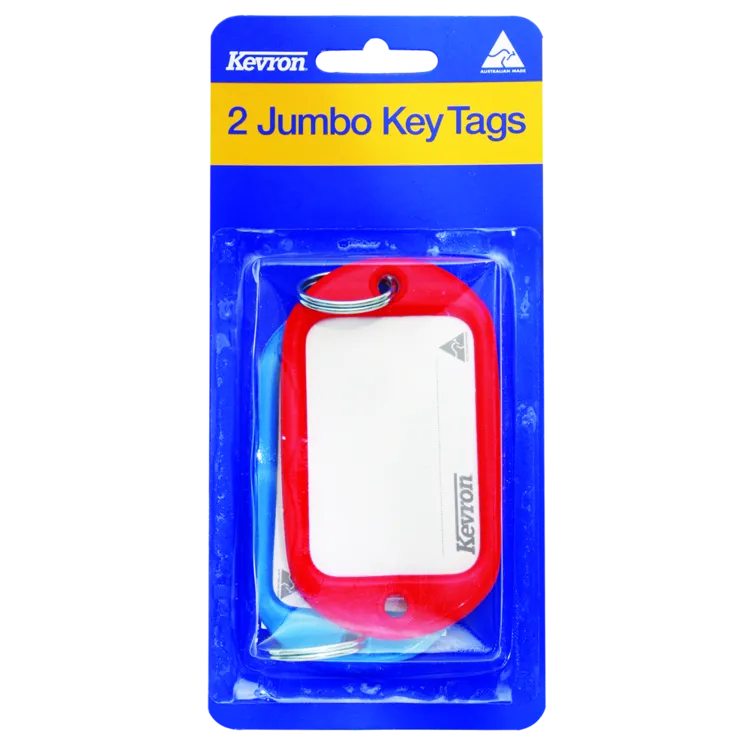KEVRON ID10 PP2 Jumbo Key Tags Blister Pack 2 pcs