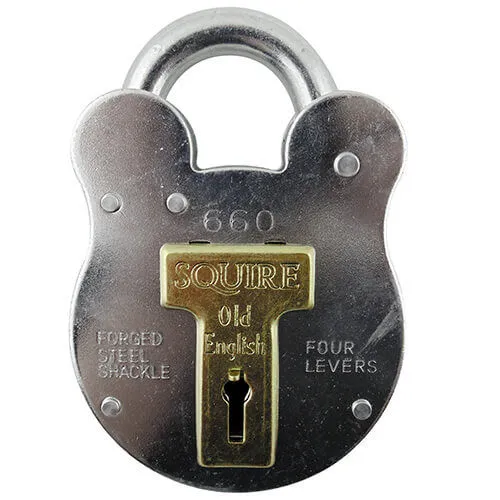 Squire 660 Old English Open Shackle Steel Padlock