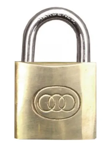 Tri Circle 60mm Open Shackle Brass Padlock