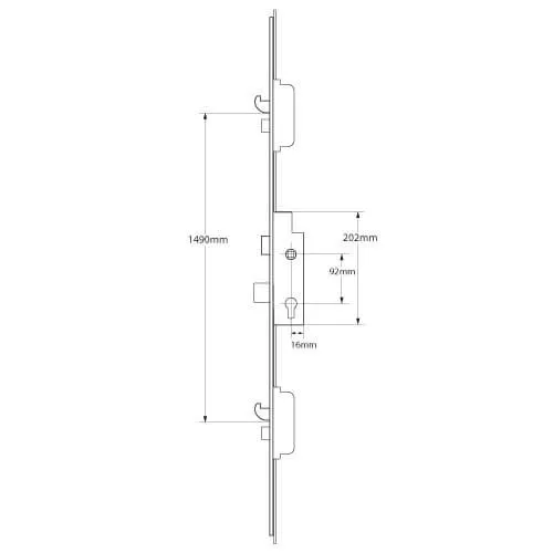 Maco ZTA Latch Deadbolt 2 Hooks Lift Lever Multipoint Door Lock